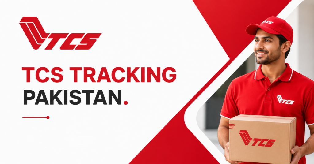 Illustrative TCS Tracking Pakistan courier banner from this site's WordPress media library